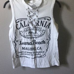 California lace up top